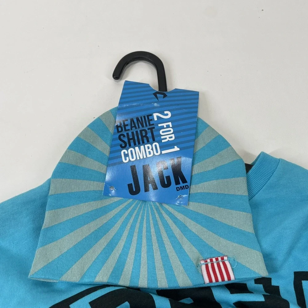Retro Video Game Shirt‎ Beanie Combo Boys Size XL Blue Jack DMD Keep It Classic